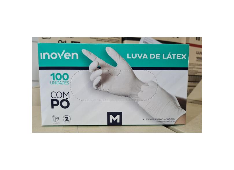 Luva latex com pó caixa com 100 luvas M com o Melhor Preço é no Zoom