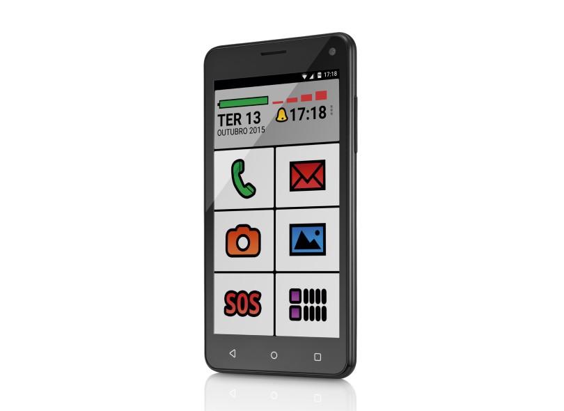 Smartphone Multilaser MS50 Senior P9015 Android 5.0 (Lollipop) 3G Wi-Fi