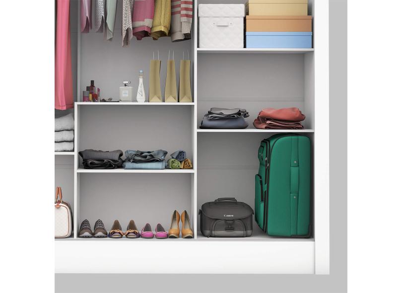 Guarda-Roupa Casal 3 Portas com Espelho Porto Premium Siena Móveis