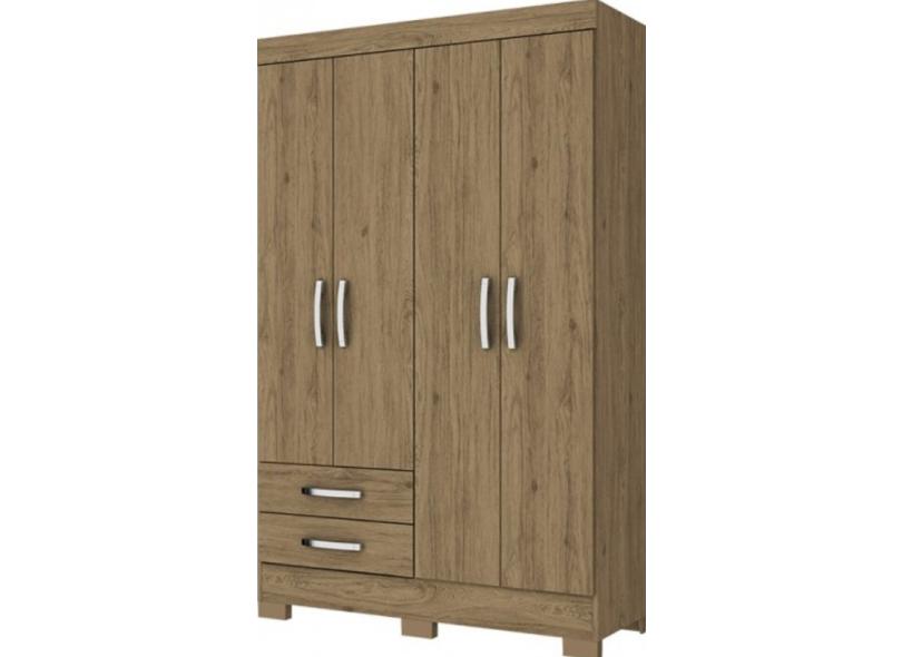 Guarda-Roupa Solteiro 4 Portas 2 Gavetas BE12 Briz