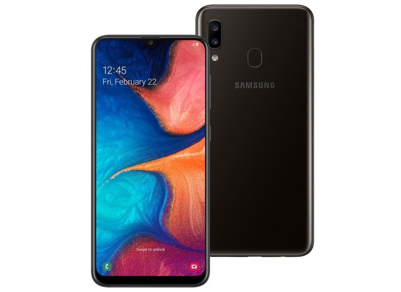 Smartphone Samsung Galaxy A20 32GB 13,0 MP 2 Chips Android 9.0 (Pie) 3G 4G Wi-Fi