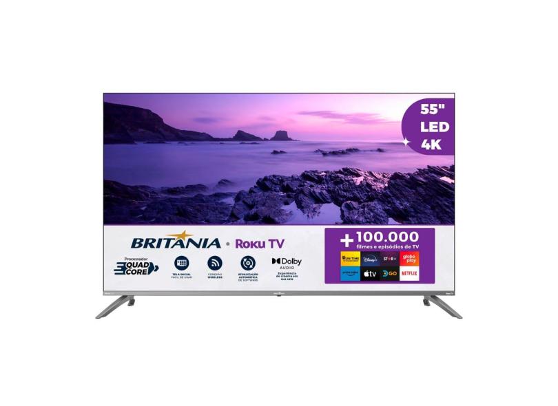 Smart TV TV LED 55" Britânia BTV55G7PR2CGB