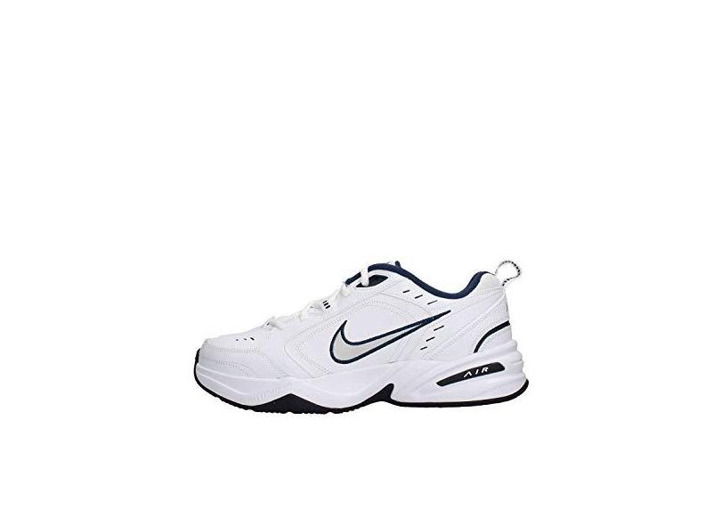 Nike Tênis masculino Air Monarch Iv Cross, Branco/prata metálica., 39