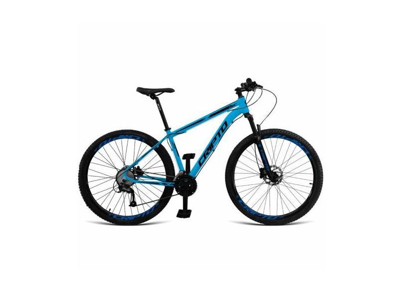 Bicicleta Aro 29 Cripto 21 Marchas Freios Disco c/ Suspensão, 17", Azu