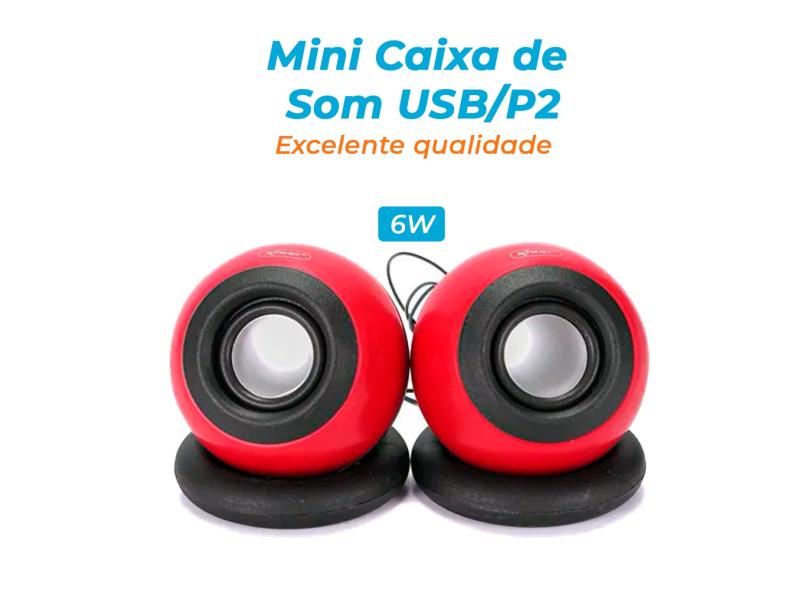 Caixa Caixinha Som Portátil 3w Usb P2 Pc Notebook Celular