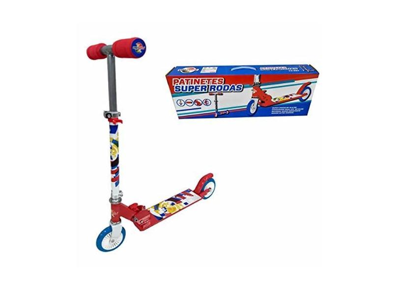 Patinete Infantil Resistente Até 50 Kg Unitoys Verm/Azul