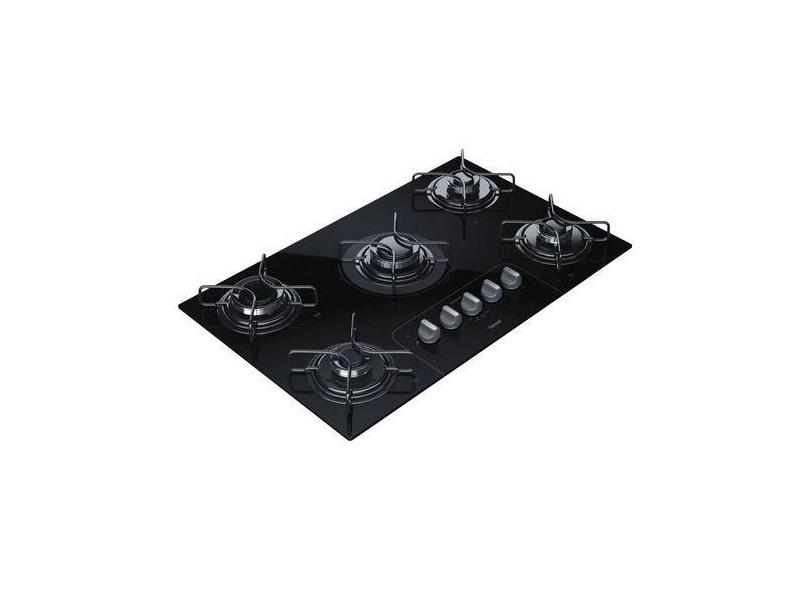 Cooktop Fogão A Gás 73x46cm 5 Bocas Vidro Bivolt - Consul