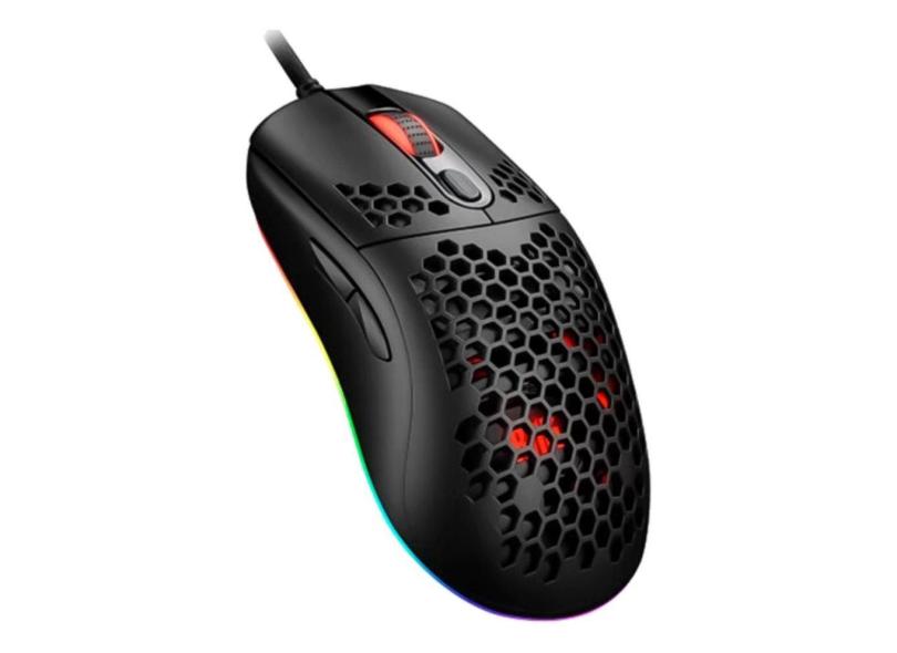 Mouse Gamer Barato Tiger Chroma 7 Botões Rgb Preto