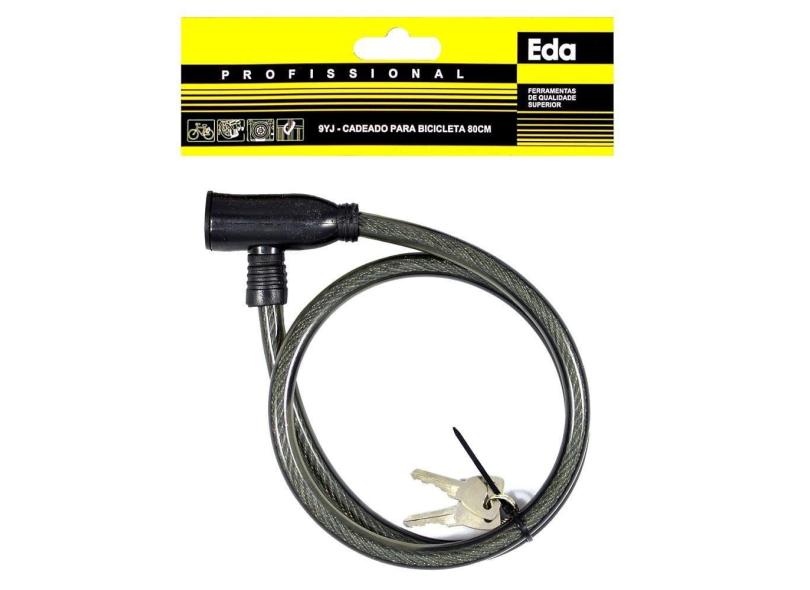 Trava Cadeado para Bicicleta C/CHAVE 80CM EDA 9YJ