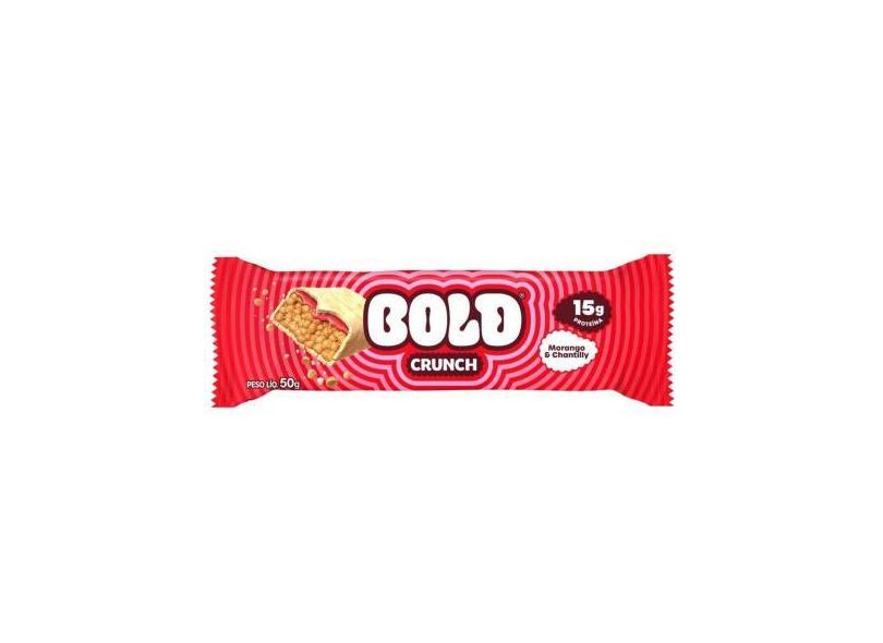 Barra de Proteína Bold Crunch Morango & Chantilly 15g de Proteína com 