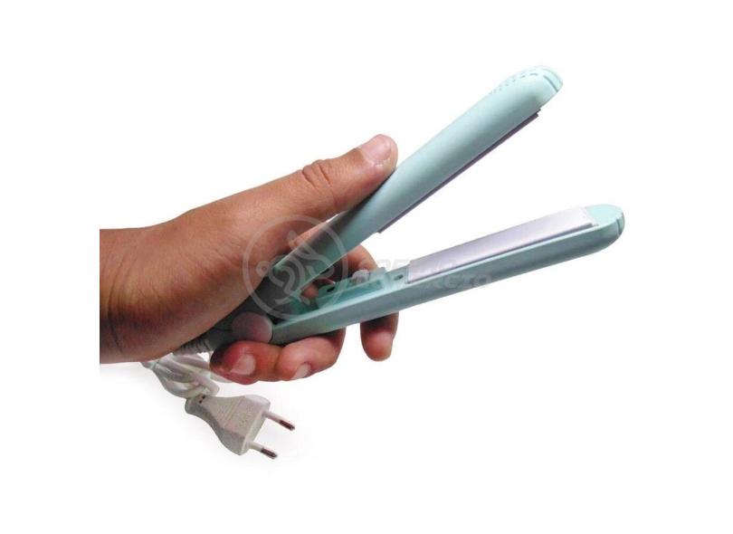 Mini Chapinha Prancha para Viagem Cabelo 17cm Bivolt 110220V Profissional Dia Das Mães - Azul