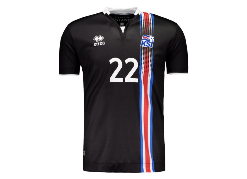 Camisa Torcedor Islândia III 2016/17 com Número Errea