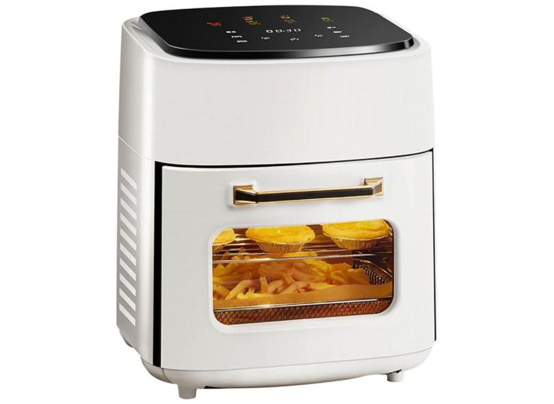 Fritadeira Elétrica AirFryer 5 em 1, 15L com Painel Digital e Desligamento Automático, 110V 1400W, COYOUCO, Branca