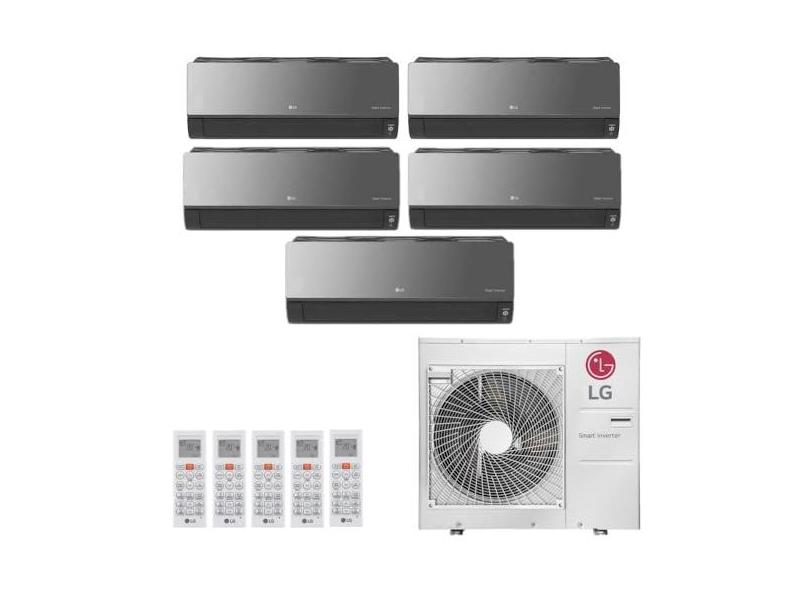 Ar-Condicionado Multi Split Inverter LG 36.000 (2x Evap HW Artcool 7.000 + 2x Evap HW Artcool 9.000 + 1x Evap HW Artcool 18.000) Quente/Frio 220V