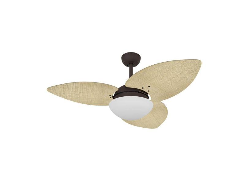 Ventilador De Teto Marrom Texturizado 3 Pás 220v