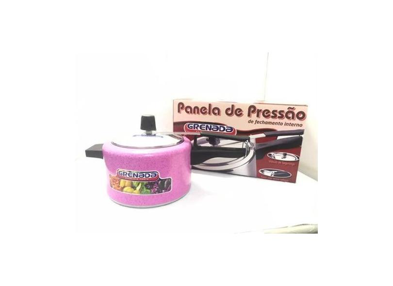 Panela De Pressão 3 Litros Rosa Rosa - Grenada
