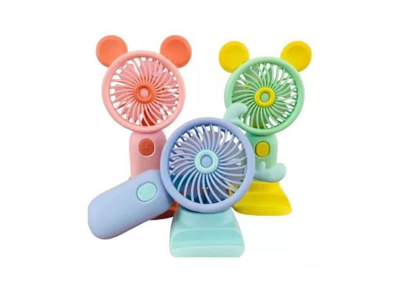 Mini ventilador portátil de mão e mesa recarregável - bazar do saara