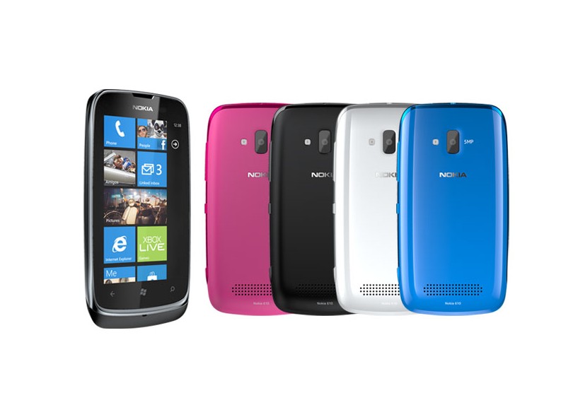 Smartphone Sony Nokia Lumia 610 Câmera 5 Megapixels Desbloqueado Windows Phone 7.5 (Mango) 3G Wi-Fi