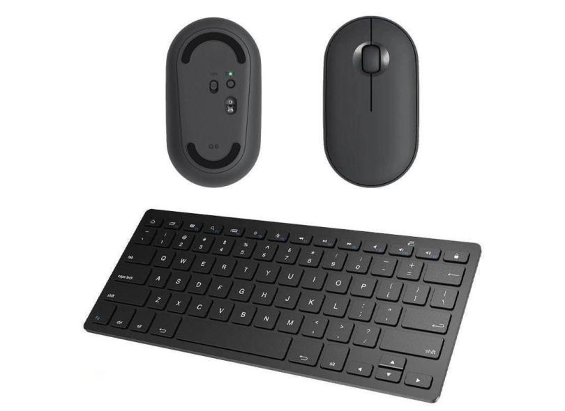 Mouse E Teclado Bluetooth Para Mac Mini M1 - Preto