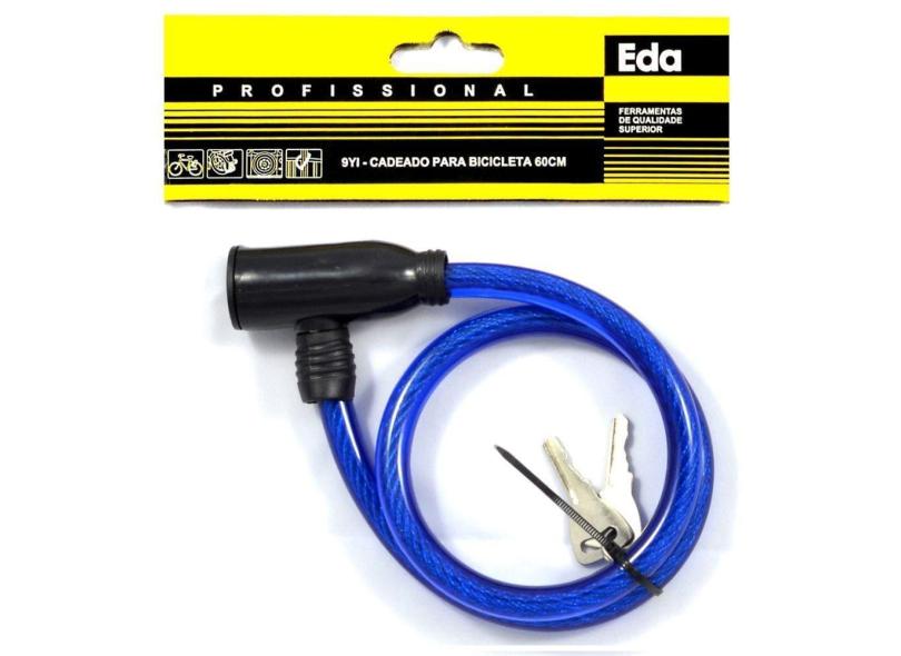 Trava Cadeado para Bicicleta C/CHAVE 60CM EDA 9YI