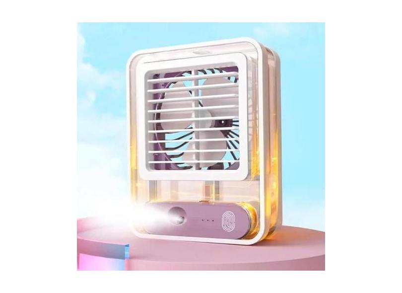 Mini Ventilador De Mesa Pessoal Spray De Água Névoa Portátil - Real