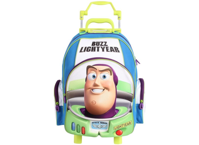 Mochila com Rodinhas Escolar Dermiwil Toy Story Buzz Lightyear 3D 60469 G