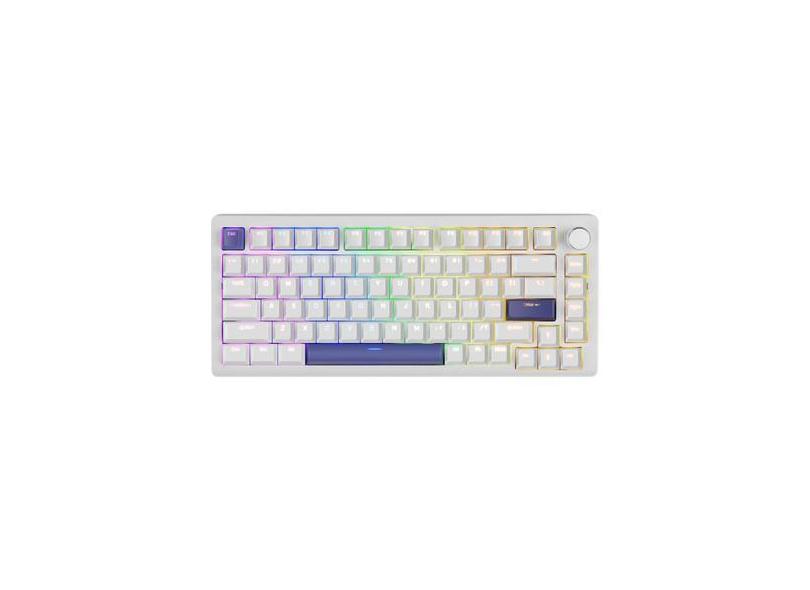 Teclado DrunkDeer A75 Rapid Magnetic Switch 82 teclas PBT branco
