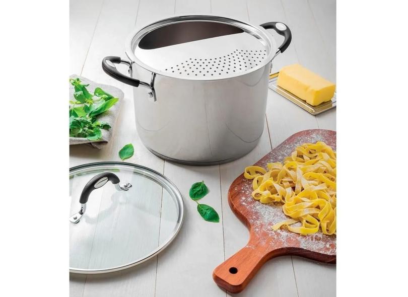 Espagueteira Tramontina Para Fogão De Indução 24Cm Aço Inox