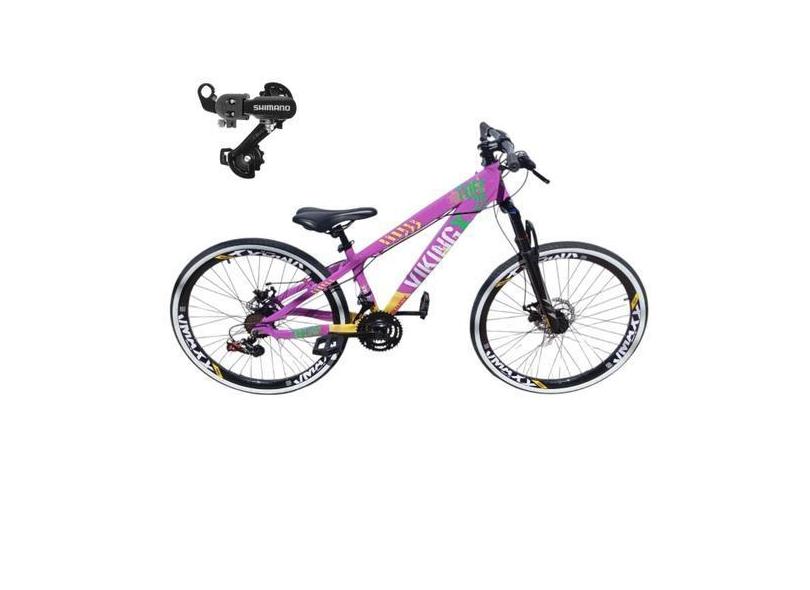 Bicicleta Aro 26 Vikingx Tuff 25 Cambio Shimano Traseiro 21v  Mtb Free