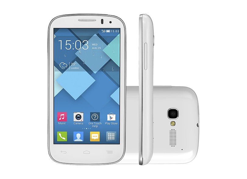 Smartphone Alcatel One Touch Pop C5 5037E 2 Chips 4GB Android 4.2 (Jelly Bean Plus) Wi-Fi 3G