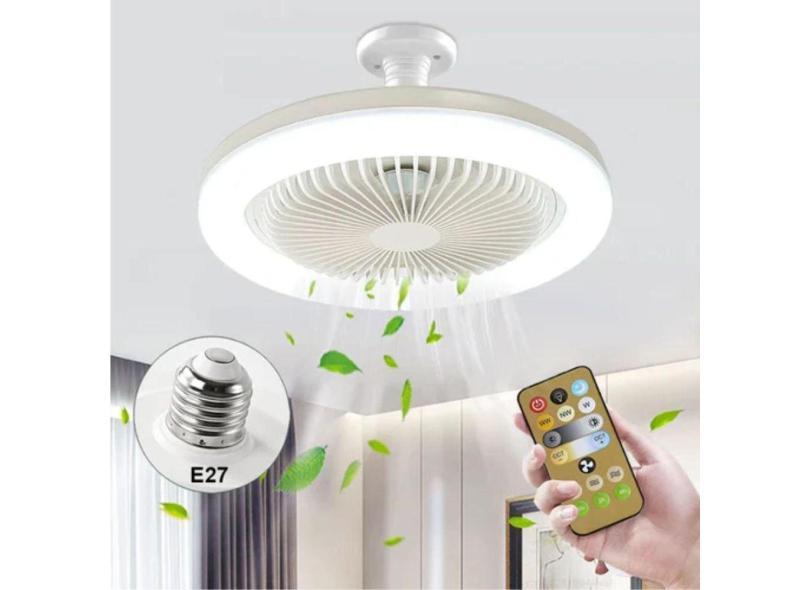 Ventilador De Teto Potente Com Lâmpada Led