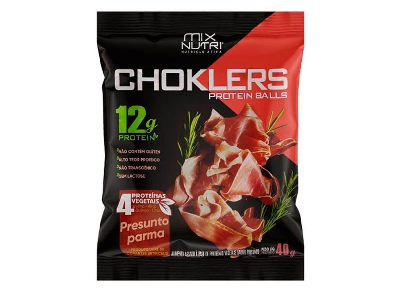 Choklers Protein Balls Snack com 12g de Proteína Sabor Presunto Parma 40g