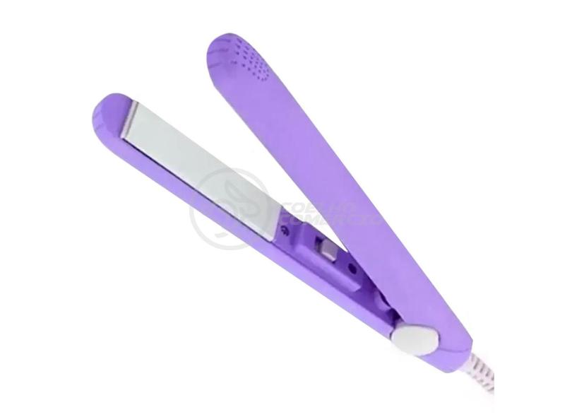 Mini Chapinha Prancha para Viagem Cabelo 17cm Bivolt 110220V Profissional Dia Das Mães - Roxo