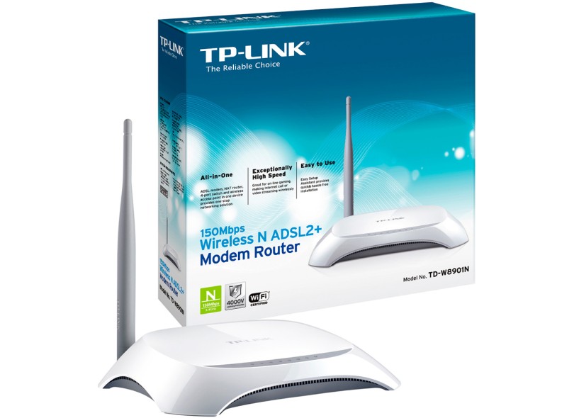 Modem Roteador 150 Mbps TD-W8901N - TP-Link