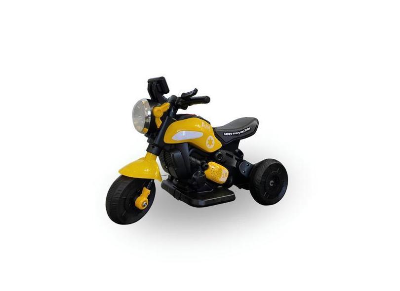 Mini Moto Elétrica Amarela 6V C/ Led E Marcha Ré Bang Toys