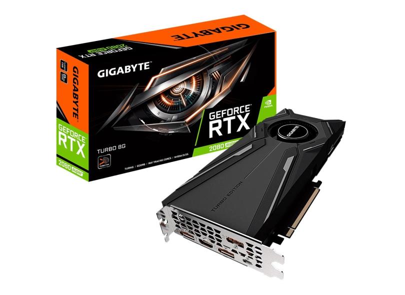 Placa de Video NVIDIA GeForce RTX 2080 Super 8 GB GDDR6 256 Bits Gigabyte GV-N208STURBO-8GC