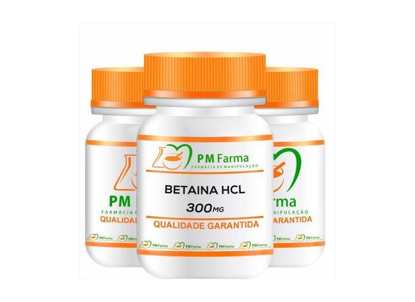 Betaína Hcl 300Mg 30 Cápsulas - Pm Farma