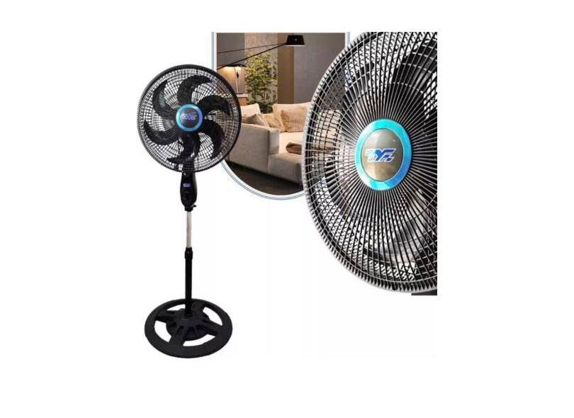 Ventilador Chão Solaris Fs1608 Preto Com 6 Pás De Plástico, 50 cm De D