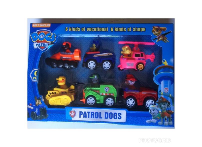 Brinquedo Patrulha Canina Kit 6 Carrinhos Fricção