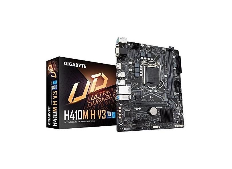 Placa Mãe Gigabyte H410M H V3 Intel LGA 1200 DDR4 mATX