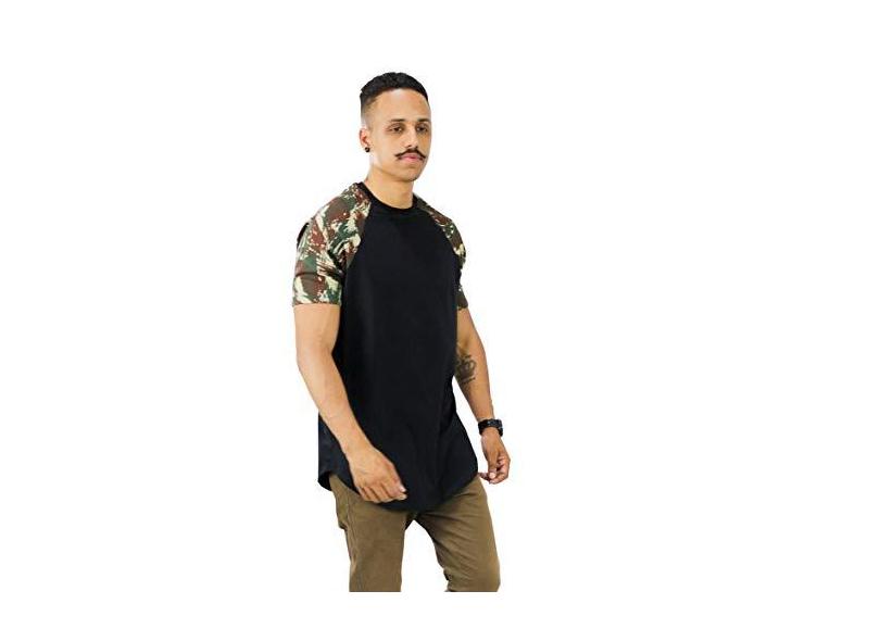 camiseta camuflada longline