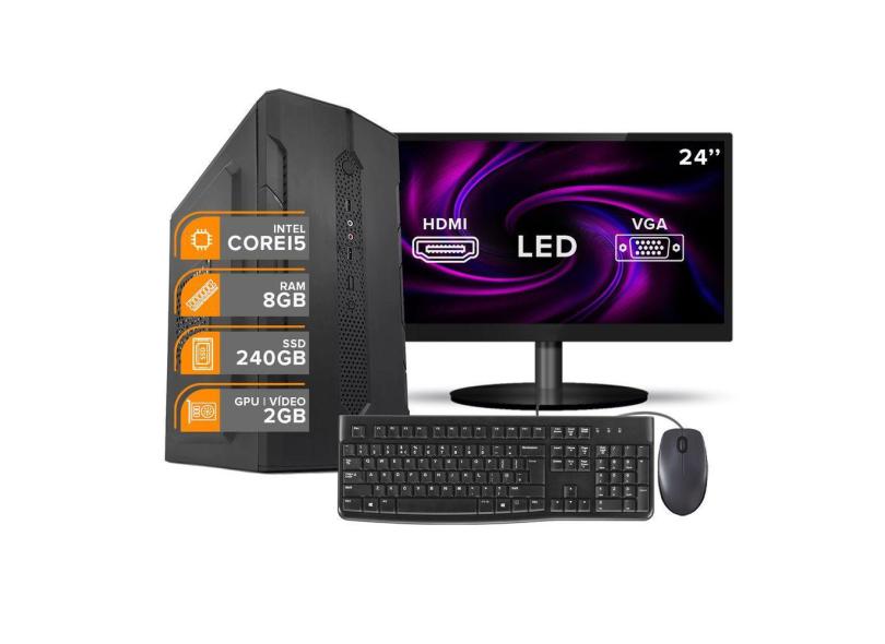 Computador Completo i7 6Ger 8Gb SSD240Gb Monit24 Video 2Gb