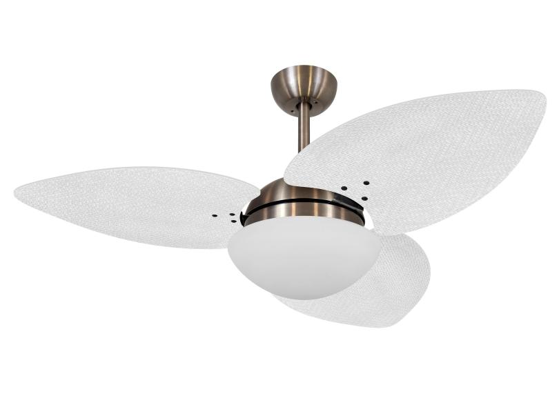 Ventilador Teto Volare Bronze Vidro Dunamis S3 Palmae 220V