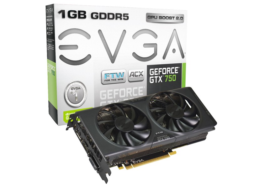 Placa de Video NVIDIA GeForce TX 750 1 GB DDR5 128 Bits EVGA 01G-P4-2757-KR