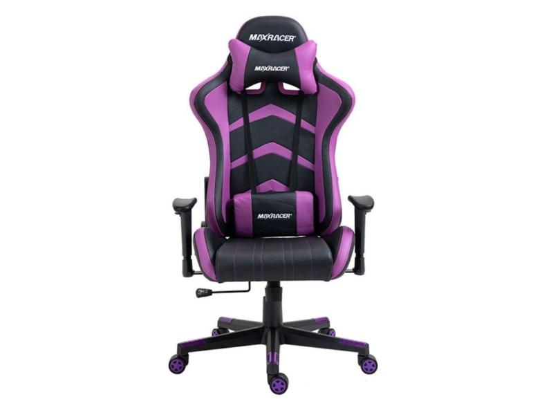Cadeira Gamer MaxRacer Aggressive Roxa