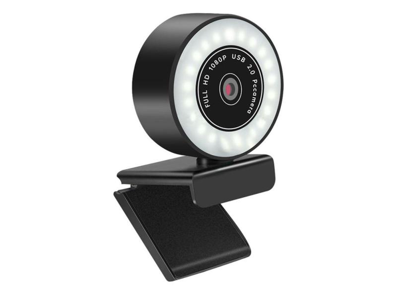 Webcam Hd 1080p  Anel Led Mini Auto foco Pc Notebook 827