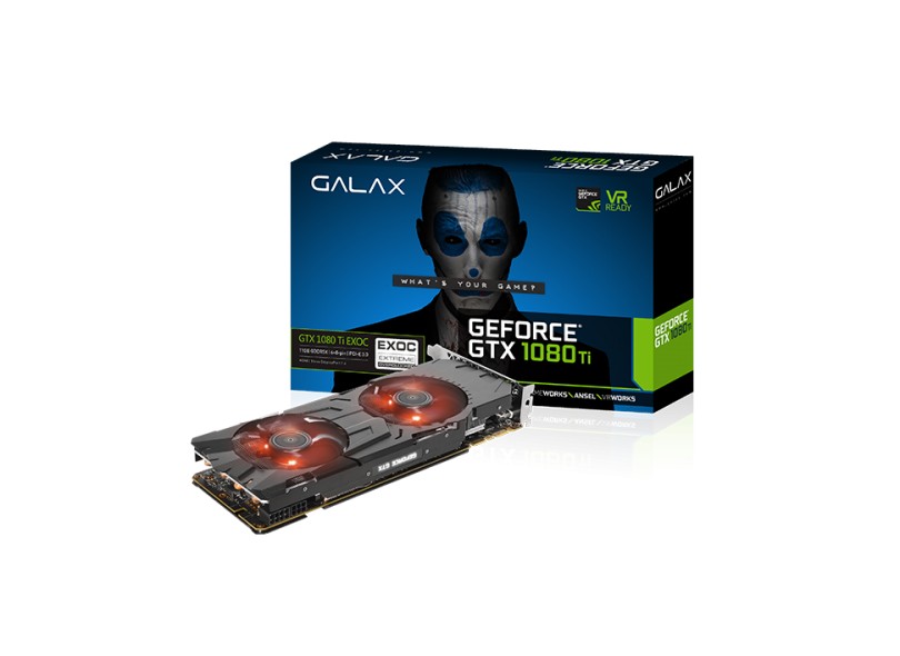 Placa de Video NVIDIA GeForce GTX 1080 Ti 11 GB GDDR5X 352 Bits Galax 80IUJBMDP0EC