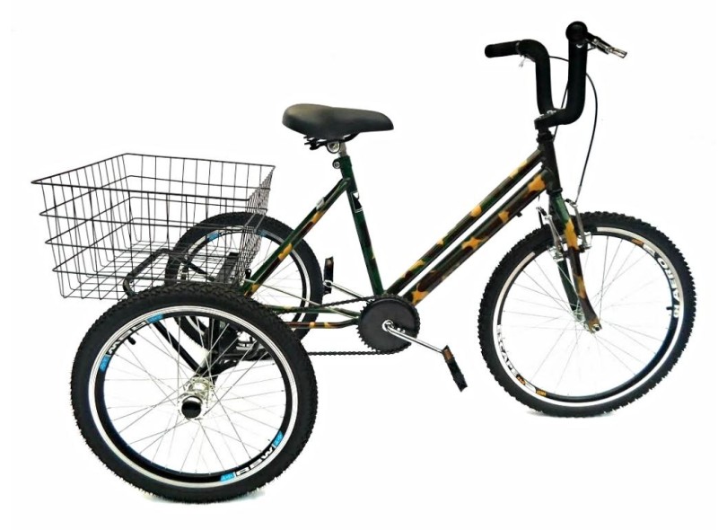 Bicicleta Triciclo Valdo Bike Aro 24 Camuflado
