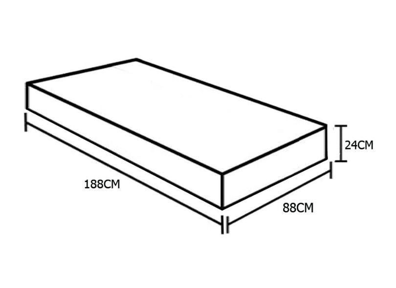 Colchão Solteiro Molas Ensacadas/Pocket SP Móveis 88 x 24 x 188 cm