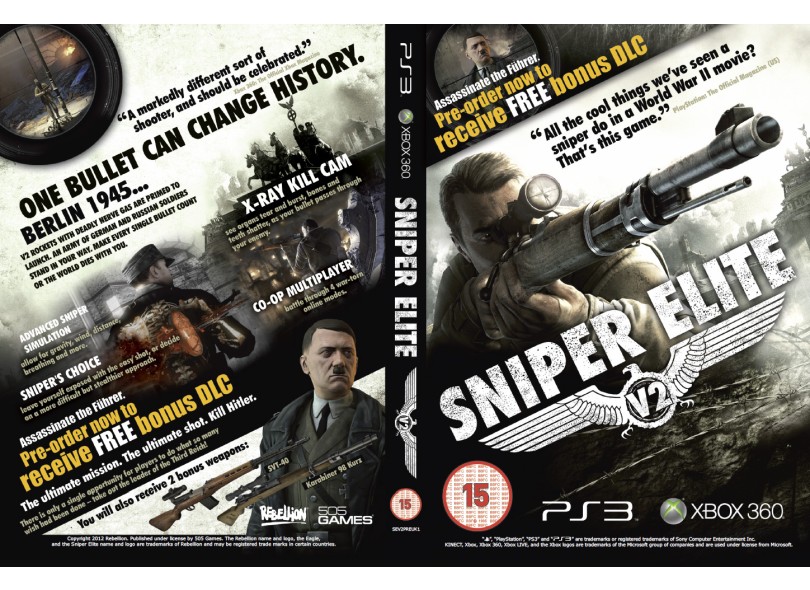 Jogo Sniper Elite V2 Ps3 Mídia Física Original Novo + Nf - 505